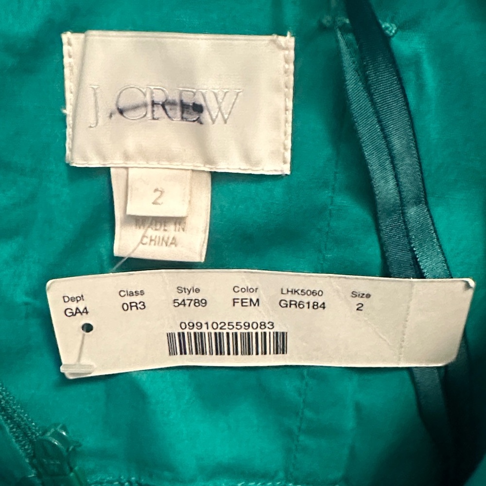 Jcrew Strapless Green Dress - Picture 3 of 3